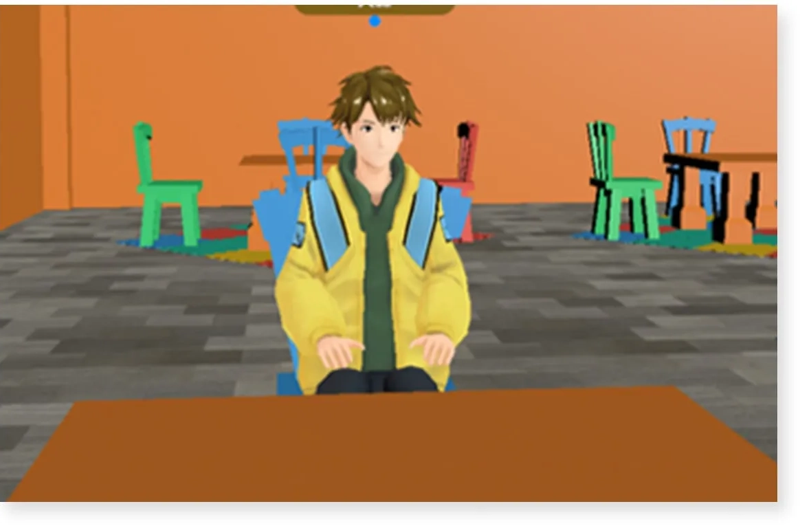 pcゲームのような少年の絵